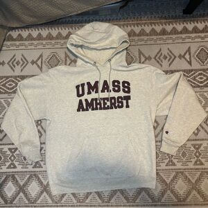 Champion Gray Hoodie - UMass Amherst